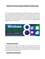 Windows 8 Five Popular Technical Problems and their Solutions