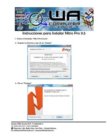 Instrucciones para Instalar Nitro Pro