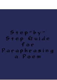 Step-by-Step Guide for Paraphrasing a Poem