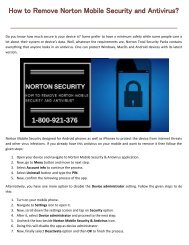 How to remove norton Mobile Security and Antivirus