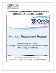 Global Embroidery Machine Market Professional Survey 2018 Industry Trend and Forecast 2025