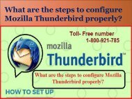 What are the steps to configure Mozilla Thunderbird properly?