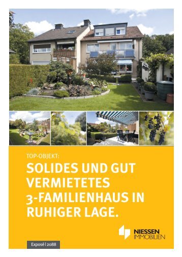 SOLIDES UND GUT VERMIETETES 3-FAMILIENHAUS IN RUHIGER LAGE