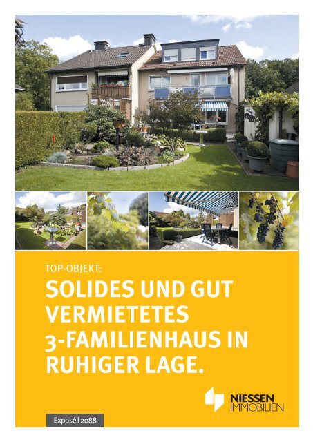 SOLIDES UND GUT VERMIETETES 3-FAMILIENHAUS IN RUHIGER LAGE