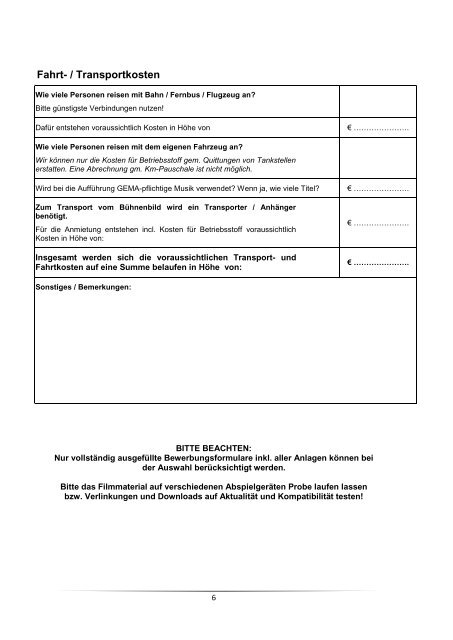 Heidelberger Theatertage 2018 - Auschreibung/Bewerbungsformular