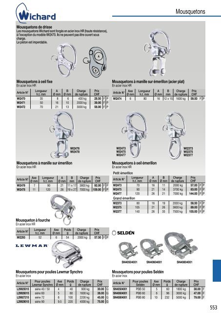 Catalogue nautiques Bucher + Walt 2018 FR