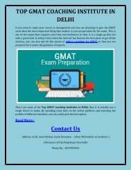 TOP GMAT COACHING INSTITUTE IN DELHI