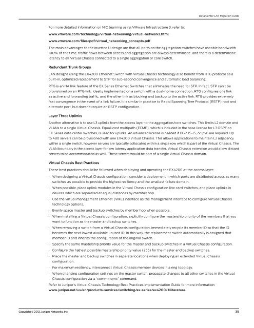 Data Center LAN Migration Guide - Juniper Networks