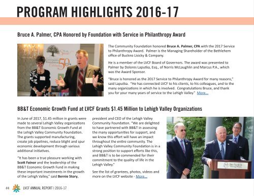 LVCF Annual Report 2016-17