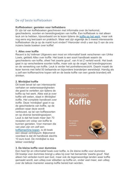 De vijf beste koffieboeken