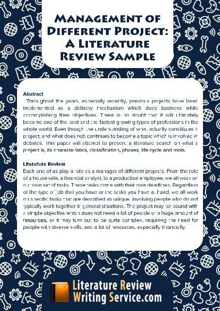 academic literature review sample