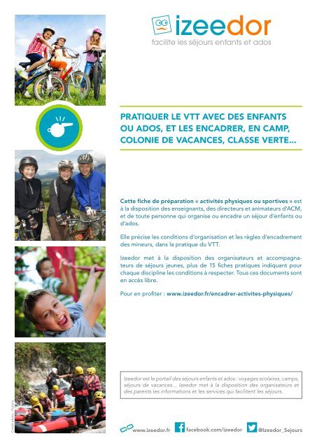 Organiser et encadrer du VTT avec des enfants ou ados.