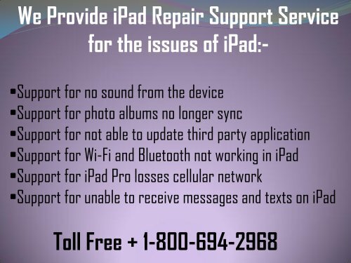 iPad Support Number 1-800-694-2968 | iPad Service Number