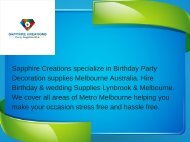 Birthday Party Decorations Melbourne
