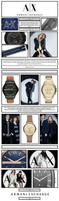 Armani Exchange Watches Inforgraphic