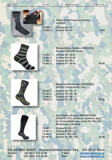 CH-ARMEE-SHOP - Katalog 2018