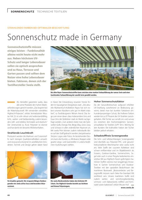 SONNENSCHUTZWELT 2018 deutsch