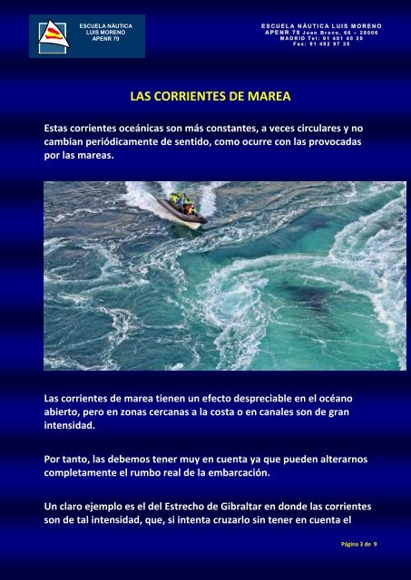 LAS CORRIENTES DE MAREA - Fondear.org