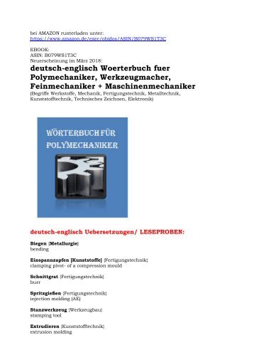 Woerterbuch fuer Polymechaniker, Werkzeugmacher, Feinmechaniker + Maschinenmechaniker