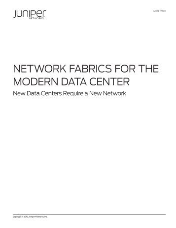 Network Fabrics for the Modern Data Center - UniMAP