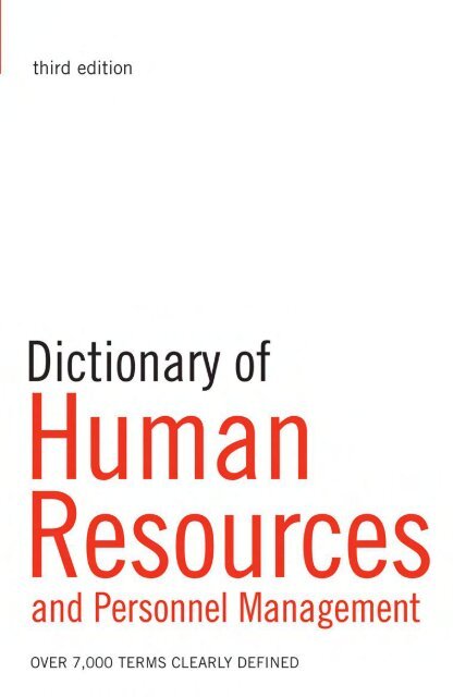 Dictionary-of-Human-Resources-Management