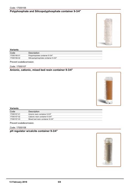 Rechargeable Cartridges catalogue