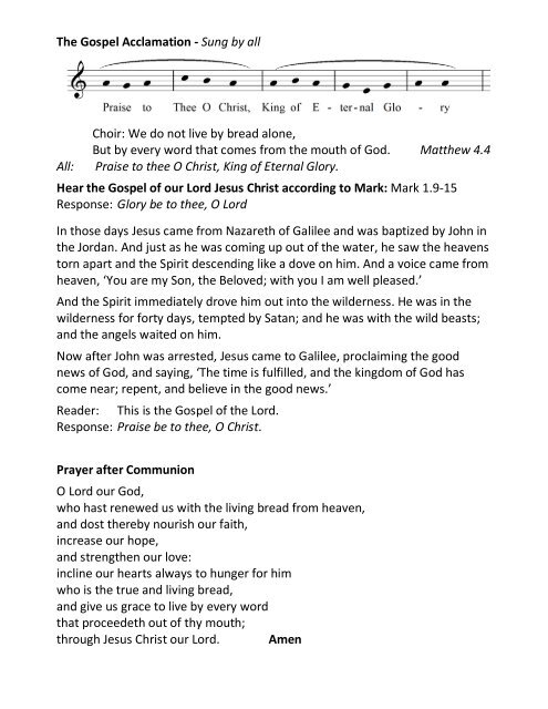 St Mary Redcliffe Church Pew Leaflet - February 18 2018