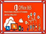 How to Create a Resume or CV template with Your Office 365?