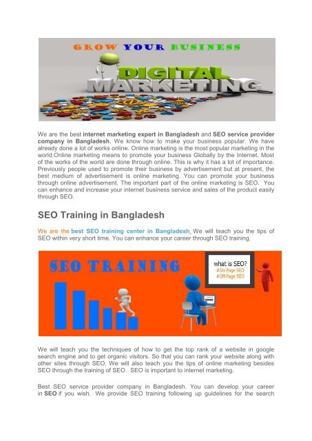 SEO Service Provider Company in Bangladesh