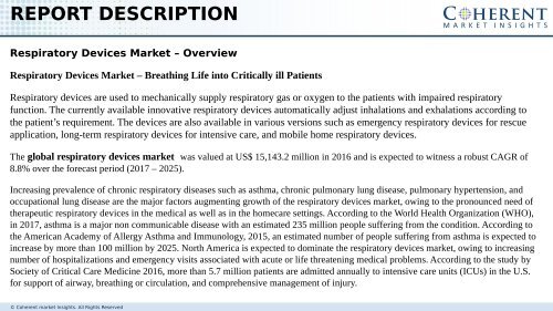 Respiratory Devices Market - Global Trends and forecast till 2025