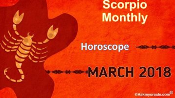 Free March 2018 Monthly Horoscope for Scorpio