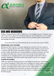 CEO and Branding