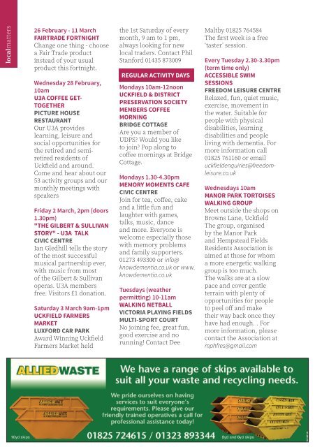 Uckfield Matters Magazine Feb 2018