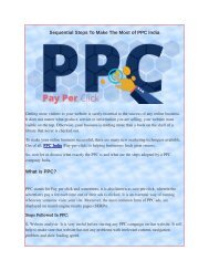Sequential Steps To Make The Most of PPC India