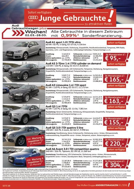 Das Wolfert-Gruppe Angebotsmagazin! 01/2018