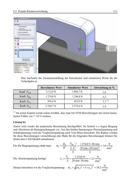 Grundlagen FEM mit Solidworks Berechnung Verstehen und anwenden