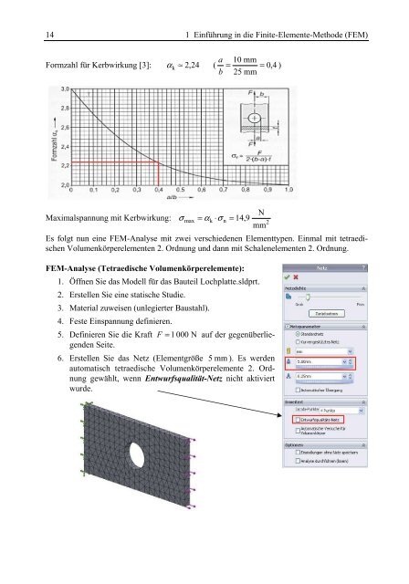 Grundlagen FEM mit Solidworks Berechnung Verstehen und anwenden