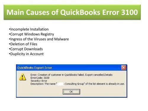 Fix QuickBooks Error 3100 Call 1-888-909-0535