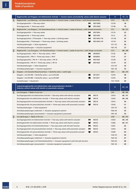 B18_HORA_Preisliste