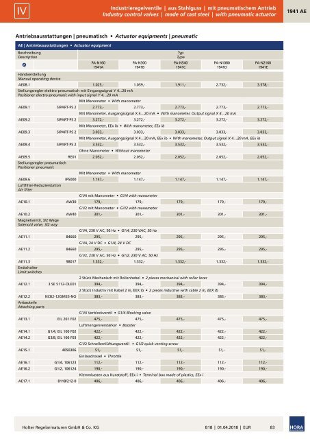 B18_HORA_Preisliste