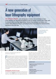 A new generation of laser lithography equipment - Nanoscribe
