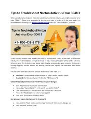 Tips to Troubleshoot Norton Antivirus Error 3048 3