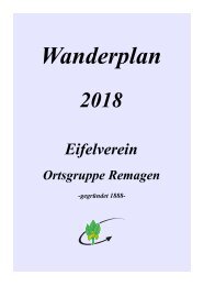 Wanderplan  2018
