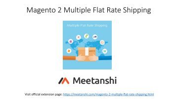 Magento 2 Multiple Flat Rate Shipping