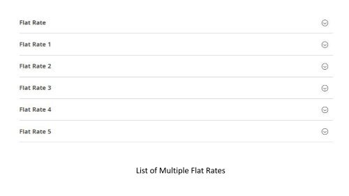 Magento 2 Multiple Flat Rate Shipping