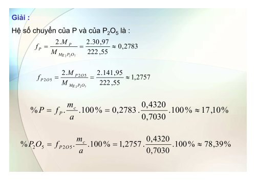 BÀI GIẢNG HÓA PHÂN TÍCH TS. GVC. HOÀNG THỊ HUỆ AN