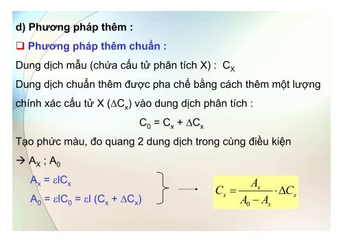 BÀI GIẢNG HÓA PHÂN TÍCH TS. GVC. HOÀNG THỊ HUỆ AN