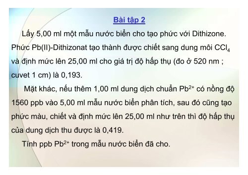 BÀI GIẢNG HÓA PHÂN TÍCH TS. GVC. HOÀNG THỊ HUỆ AN