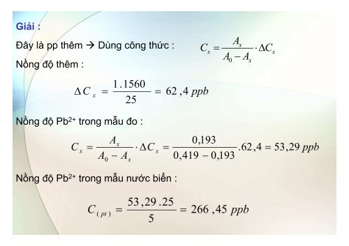 BÀI GIẢNG HÓA PHÂN TÍCH TS. GVC. HOÀNG THỊ HUỆ AN