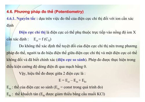 BÀI GIẢNG HÓA PHÂN TÍCH TS. GVC. HOÀNG THỊ HUỆ AN